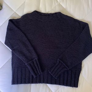 J Crew Summer Wide-rib crewneck sweater in Navy, Large